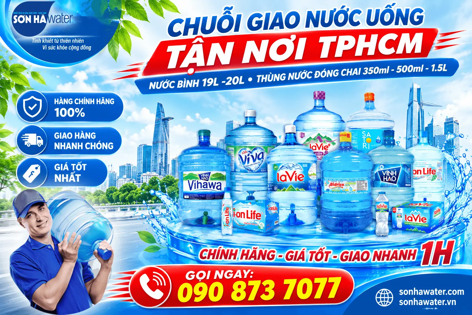 Chuỗi đại lý giao nước uống tận nhà TPHCM - Sơn Hà Water
