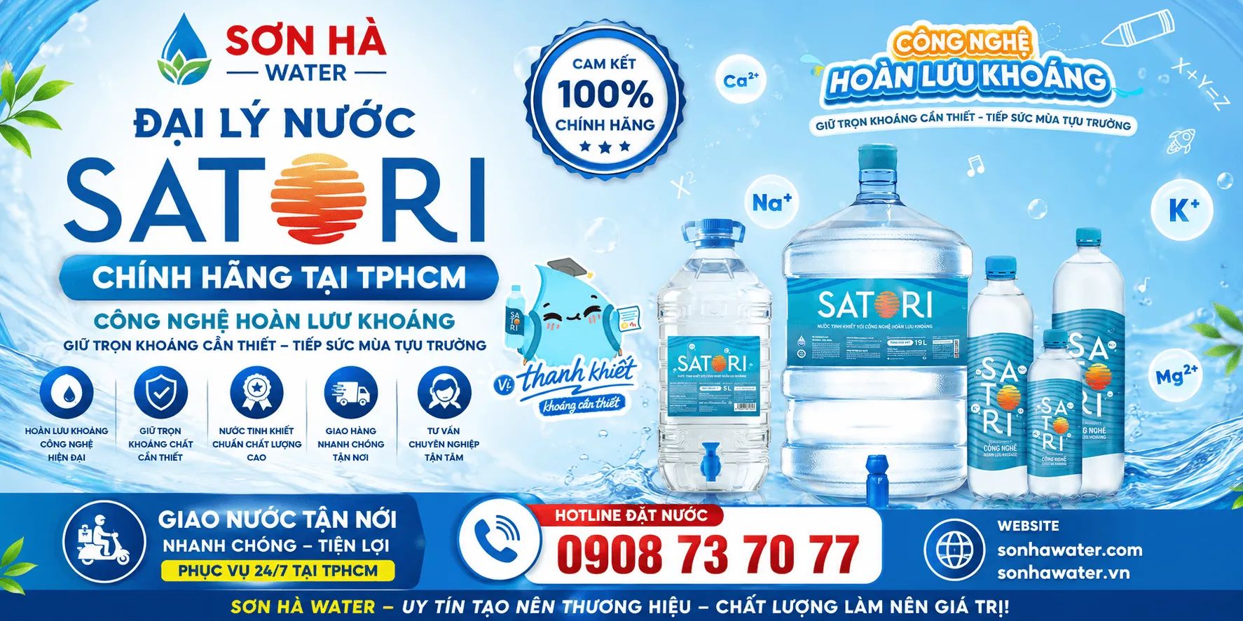 Đại lý nước Satori chính hãng tại TPHCM - Sơn Hà Water